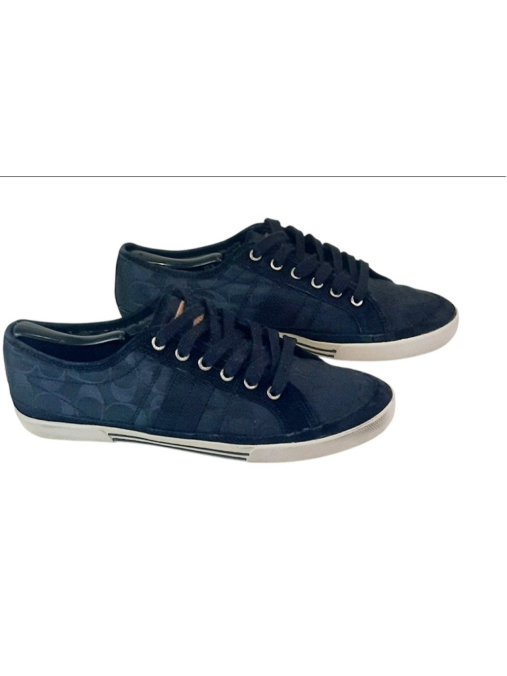 COACH BRAD FS LOGO SNEAKERS BLACK ON BLACK SUEDE 2013 MENS SIZE 12